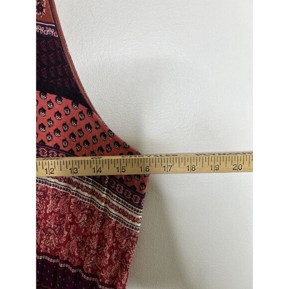 American Eagle Women Soft & Sexy Boho Floral Side Slit Maxi Dress Size Medium - Picture 7 of 10